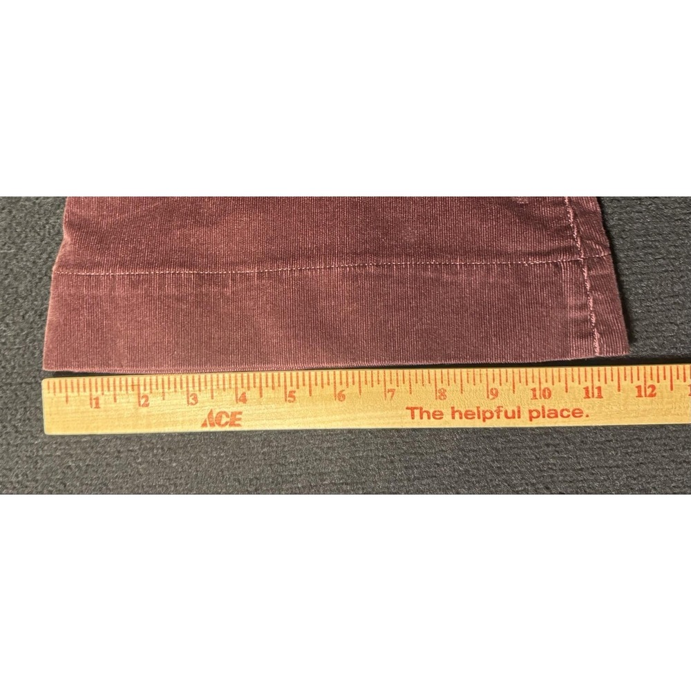 Express Bell Flare Pants Womens 12S Burgundy Corduroy High Rise EXWD-7819 NWT - Picture 10 of 14